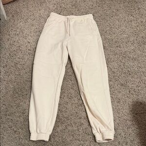 Cream H&M Sweatpants